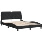 vidaXL Bettgestell mit Kopfteil Schwarz 140x190 cm Samt vidaXL Bettgestell mit Kopfteil Schwarz 140x190 cm Samt