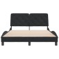 vidaXL Bettgestell mit Kopfteil Schwarz 140x190 cm Samt vidaXL Bettgestell mit Kopfteil Schwarz 140x190 cm Samt