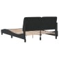 vidaXL Bettgestell mit Kopfteil Schwarz 140x190 cm Samt vidaXL Bettgestell mit Kopfteil Schwarz 140x190 cm Samt