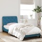 vidaXL Bettgestell mit Kopfteil Blau 90x190 cm Samt vidaXL Bettgestell mit Kopfteil Blau 90x190 cm Samt