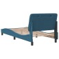 vidaXL Bettgestell mit Kopfteil Blau 90x190 cm Samt vidaXL Bettgestell mit Kopfteil Blau 90x190 cm Samt