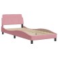 vidaXL Bettgestell mit Kopfteil Rosa 90x200 cm Samt vidaXL Bettgestell mit Kopfteil Rosa 90x200 cm Samt