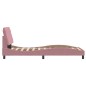 vidaXL Bettgestell mit Kopfteil Rosa 90x200 cm Samt vidaXL Bettgestell mit Kopfteil Rosa 90x200 cm Samt