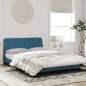vidaXL Bettgestell mit Kopfteil Blau 140x200 cm Samt vidaXL Bettgestell mit Kopfteil Blau 140x200 cm Samt