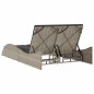 vidaXL Sonnenliege mit Auflagen Hellgrau 114x205x73 cm Poly Rattan vidaXL Sonnenliege mit Auflagen Hellgrau 114x205x73 cm Poly Rattan