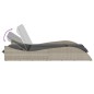 vidaXL Sonnenliege mit Auflagen Hellgrau 114x205x73 cm Poly Rattan vidaXL Sonnenliege mit Auflagen Hellgrau 114x205x73 cm Poly Rattan