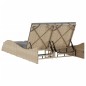vidaXL Sonnenliege mit Auflagen Beige 114x205x73 cm Poly Rattan vidaXL Sonnenliege mit Auflagen Beige 114x205x73 cm Poly Rattan