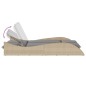 vidaXL Sonnenliege mit Auflagen Beige 114x205x73 cm Poly Rattan vidaXL Sonnenliege mit Auflagen Beige 114x205x73 cm Poly Rattan