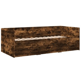 vidaXL Tagesbett mit Schubladen Räuchereiche 90x200 cm Holzwerkstoff