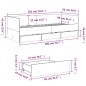 vidaXL Tagesbett mit Schubladen Räuchereiche 90x200 cm Holzwerkstoff vidaXL Tagesbett mit Schubladen Räuchereiche 90x200 cm Holzwerkstoff