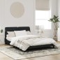 vidaXL Bettgestell mit Kopfteil Schwarz 160x200 cm Samt