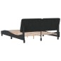vidaXL Bettgestell mit Kopfteil Schwarz 160x200 cm Samt