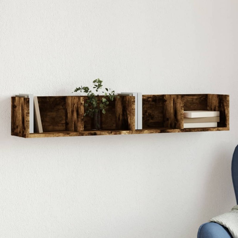 vidaXL Wandschrank Räuchereiche 99x18x16,5 cm Holzwerkstoff vidaXL Wandschrank Räuchereiche 99x18x16,5 cm Holzwerkstoff