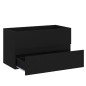 Waschbeckenunterschrank mit Einbaubecken Schwarz Holzwerkstoff Waschbeckenunterschrank mit Einbaubecken Schwarz Holzwerkstoff