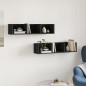 vidaXL Wandschränke 2 Stk. Schwarz 75x18x16,5 cm Holzwerkstoff vidaXL Wandschränke 2 Stk. Schwarz 75x18x16,5 cm Holzwerkstoff