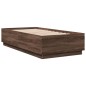 vidaXL Bettgestell mit LED Braun Eichen-Optik 90x190 cm Holzwerkstoff vidaXL Bettgestell mit LED Braun Eichen-Optik 90x190 cm Holzwerkstoff