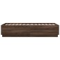 vidaXL Bettgestell mit LED Braun Eichen-Optik 90x190 cm Holzwerkstoff vidaXL Bettgestell mit LED Braun Eichen-Optik 90x190 cm Holzwerkstoff