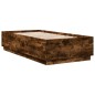 vidaXL Bettgestell mit LED Räuchereiche 90x190 cm Holzwerkstoff vidaXL Bettgestell mit LED Räuchereiche 90x190 cm Holzwerkstoff