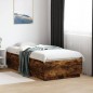 vidaXL Bettgestell mit LED Räuchereiche 90x190 cm Holzwerkstoff vidaXL Bettgestell mit LED Räuchereiche 90x190 cm Holzwerkstoff