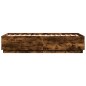 vidaXL Bettgestell mit LED Räuchereiche 90x190 cm Holzwerkstoff vidaXL Bettgestell mit LED Räuchereiche 90x190 cm Holzwerkstoff