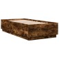 vidaXL Bettgestell mit LED Räuchereiche 90x190 cm Holzwerkstoff vidaXL Bettgestell mit LED Räuchereiche 90x190 cm Holzwerkstoff