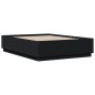 vidaXL Bettgestell mit LED Schwarz 135x190 cm Holzwerkstoff vidaXL Bettgestell mit LED Schwarz 135x190 cm Holzwerkstoff