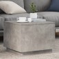 vidaXL Couchtisch mit LED-Leuchten Betongrau 50x50x40 cm vidaXL Couchtisch mit LED-Leuchten Betongrau 50x50x40 cm