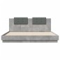 vidaXL Bettgestell mit Kopfteil Betongrau 180x200 cm Holzwerkstoff vidaXL Bettgestell mit Kopfteil Betongrau 180x200 cm Holzwerkstoff