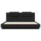 vidaXL Bettgestell mit Kopfteil Schwarz 180x200 cm Holzwerkstoff vidaXL Bettgestell mit Kopfteil Schwarz 180x200 cm Holzwerkstoff