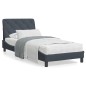 vidaXL Bettgestell mit Kopfteil Dunkelgrau 80x200 cm Samt vidaXL Bettgestell mit Kopfteil Dunkelgrau 80x200 cm Samt