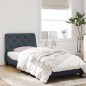 vidaXL Bettgestell mit Kopfteil Dunkelgrau 80x200 cm Samt vidaXL Bettgestell mit Kopfteil Dunkelgrau 80x200 cm Samt