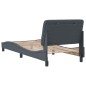 vidaXL Bettgestell mit Kopfteil Dunkelgrau 80x200 cm Samt vidaXL Bettgestell mit Kopfteil Dunkelgrau 80x200 cm Samt