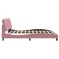 vidaXL Bettgestell mit Kopfteil Rosa 200x200 cm Samt vidaXL Bettgestell mit Kopfteil Rosa 200x200 cm Samt