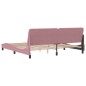 vidaXL Bettgestell mit Kopfteil Rosa 200x200 cm Samt vidaXL Bettgestell mit Kopfteil Rosa 200x200 cm Samt