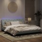 vidaXL Bettgestell mit LED-Leuchten Hellgrau 180x200 cm Samt vidaXL Bettgestell mit LED-Leuchten Hellgrau 180x200 cm Samt