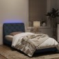 vidaXL Bettgestell mit LED Dunkelgrau 90x190 cm Samt vidaXL Bettgestell mit LED Dunkelgrau 90x190 cm Samt