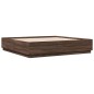 vidaXL Bettgestell Braun Eichen-Optik 180x200 cm Holzwerkstoff vidaXL Bettgestell Braun Eichen-Optik 180x200 cm Holzwerkstoff