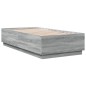 vidaXL Bettgestell Grau Sonoma 90x190 cm Holzwerkstoff vidaXL Bettgestell Grau Sonoma 90x190 cm Holzwerkstoff