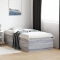 vidaXL Bettgestell Grau Sonoma 90x190 cm Holzwerkstoff vidaXL Bettgestell Grau Sonoma 90x190 cm Holzwerkstoff