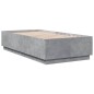 vidaXL Bettgestell Betongrau 90x190 cm Holzwerkstoff