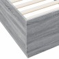 vidaXL Bettgestell Grau Sonoma 90x200 cm Holzwerkstoff