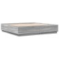 vidaXL Bettgestell Grau Sonoma 200x200 cm Holzwerkstoff vidaXL Bettgestell Grau Sonoma 200x200 cm Holzwerkstoff