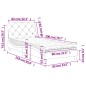 vidaXL Bett mit Matratze Hellgrau 80x200 cm Samt vidaXL Bett mit Matratze Hellgrau 80x200 cm Samt