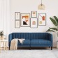 vidaXL Sofa 2-Sitzer Blau Stoff vidaXL Sofa 2-Sitzer Blau Stoff
