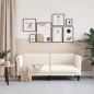 vidaXL Sofa 2-Sitzer Creme Samt vidaXL Sofa 2-Sitzer Creme Samt