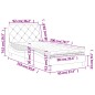 vidaXL Bett mit Matratze Hellgrau 90x200 cm Samt vidaXL Bett mit Matratze Hellgrau 90x200 cm Samt
