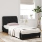 vidaXL Bett mit Matratze Schwarz 90x200 cm Samt vidaXL Bett mit Matratze Schwarz 90x200 cm Samt