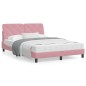 vidaXL Bett mit Matratze Rosa 140x190 cm Samt vidaXL Bett mit Matratze Rosa 140x190 cm Samt