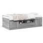vidaXL Tagesbett mit Schubladen Grau Sonoma 90x190 cm Holzwerkstoff vidaXL Tagesbett mit Schubladen Grau Sonoma 90x190 cm Holzwerkstoff