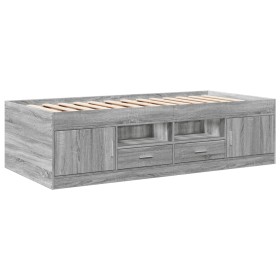 vidaXL Tagesbett mit Schubladen Grau Sonoma 90x190 cm Holzwerkstoff